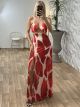 Cut Out Back Bow Dress/White