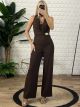 Jumpsuit Side Metal-6178/Chocolat