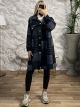  Plus Size Plaid Coat/Dark Blue Patches