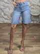 Z-Studs Denim Long Shorts-7551/Blue