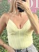 Cups Corset Bodysuit/Yellow