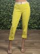 HighWaist Elastic Belt Pants/Yellow