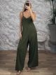 Elastic Mono Jumpsuit-18288/Khaki