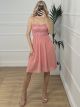 Muslin Bust Midi Dress/Pink