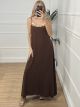 Maxi Sequins Boho Dress/Chocolat