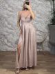 Glittered Maxi Dress-34842/Pink