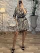 Mini Tunic Belt Dress-ANIMAL/Snakeskin