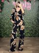 GLOW Viscose Floral Set/Black