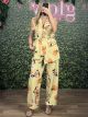 Long Vest Floral Set/Yellow