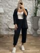 Oversized Zipper Buttons Set/Black
