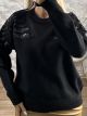 Sequinned Flowers Sweater-4245/Black
