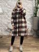 Plus Size Plaid Coat/Red