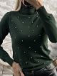 Strass TurtleNeck Top-505/Green