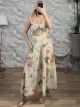 Floral Retro Maxi Dress/Yellow