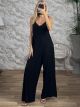Elastic Mono Jumpsuit-18288/Black