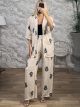 Viscose Boho Kimono & Pants Set/Vanilla