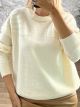 Sequinned Flowers Sweater-4245/Vanilla