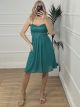 Muslin Bust Midi Dress/Emerald Green
