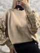 Sequins Sweater-6058/Gold