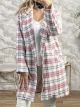 Tweed Coat-N1/Pink