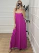 Maxi Sequins Boho Dress/Magenta