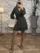 Mini Muslin Dress-3045/Khaki