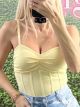 Rip Corset Top-11718/Yellow