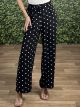 Polka Dot Highwaist Wide Pants/Black