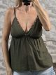 Studs Viscose Top-268188/Khaki
