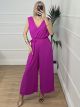 Belt Ve Jumpsuit/Magenta