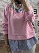 Soft Stripes Ve Shirt Sweatshirt/Pink