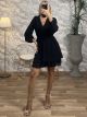 Mini Muslin Dress-3045/Black