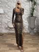 Maxi Skinny Cups Leopard Dress