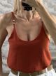 GoldBeaded Straps Viscose Top/Ecai