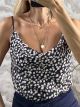 Draped Floral Top-5715/Navy Blue