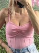 Rip Corset Top-11718/Pink
