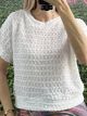 Waffle Fabric Mono Top/White