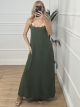 Maxi Sequins Boho Dress/Khaki