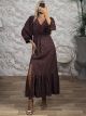 Ruffled Buttons Maxi Dress-3395/N2