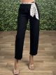 Scarf Belt Highwaist Pants/Black