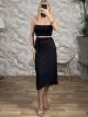 GLOW StraplessTop & WrapSkirt Set/Black