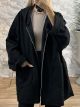 Super Oversized Boucle Hood Cardigan/Black