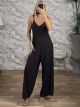 Elastic Mono Jumpsuit-18288/Chocolat