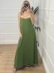 Maxi Sequins Boho Dress/Lime