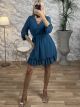 Mini Muslin Dress-3045/Petrol