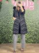 Sleeveless Puffer Jacket-3060/Black