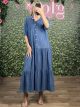 Maxi Denim Dress-5528/Light Denim