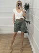 Cotton Paperbag Shorts/Khaki