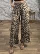 Cotton Highwaist Animal Pants-2506/Biege
