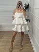 Volan Mini Dress/White